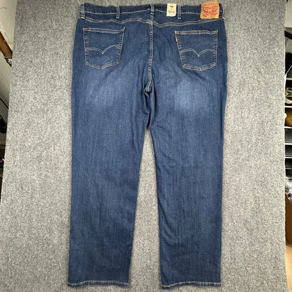 Levi's 559 Relaxed Straight Jeans Men 50x34 Dark Wash Stretch Blue Denim Pants